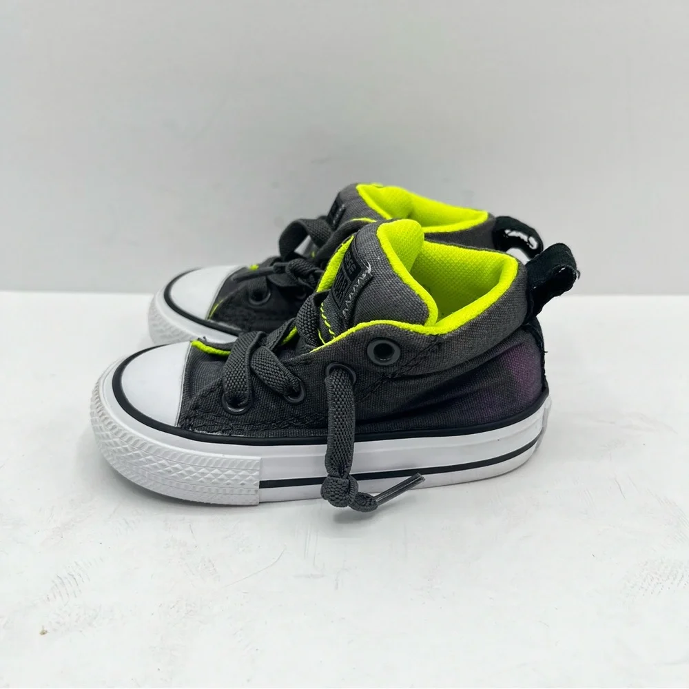 Chuck Taylor® Infant Size 4 Gray/Lime Green ShoesClassicBabyConverse Sneakers